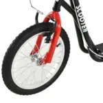 Kick Scooter with Adjustable Handlebar, Teens Ride On Toy with Front and Rear Dual Brakes Inflatable Wheels, For 5+, Black - Image 11