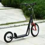 Kick Scooter with Adjustable Handlebar, Teens Ride On Toy with Front and Rear Dual Brakes Inflatable Wheels, For 5+, Black - Image 16