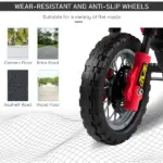 Aosom Kids 6V Electric Ride-On Motorcycle with Training Wheels, Battery-Powered, Red - Image 6