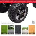 Kids ATV 12V Ride on Car with Music Realistic Headlights Wheels Rechargeable Electric Red - Image 6