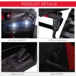 Kids ATV 12V Ride on Car with Music Realistic Headlights Wheels Rechargeable Electric Red - Image 7