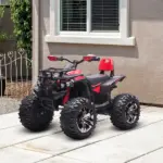Kids ATV 12V Ride on Car with Music Realistic Headlights Wheels Rechargeable Electric Red - Image 10