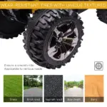 Kids ATV 12V Ride on Car with Music Realistic Headlights Wide Wheels Rechargeable Electric Yellow - Image 6