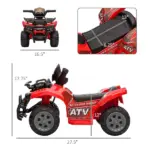 Kids 6V ATV Ride-On Car with Forward and Reverse Red for Ages 18-36 Months - Image 3