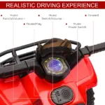 Kids 6V ATV Ride-On Car with Forward and Reverse Red for Ages 18-36 Months - Image 6