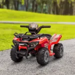 Kids 6V ATV Ride-On Car with Forward and Reverse Red for Ages 18-36 Months - Image 10