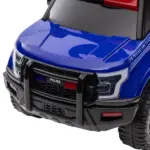 Kids Blue Ride-On Push Car with Megaphone, Sliding Toy with Under Seat Storage, Removable Backrest for Ages 2-5 - Image 8