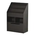 Kids Bookcase, Multi-Shelf Organizer with Mobile Drawer, Brown Storage for Books, Magazines, Toys in Bedroom, Playroom - Image 11
