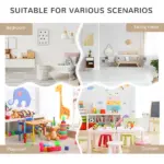 Kids Bookcase, Multi-Shelf Organizer with Mobile Drawer, Brown Storage for Books, Magazines, Toys in Bedroom, Playroom - Image 7