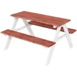 Kids Brown Wooden Picnic Bench Table Set, Durable Outdoor Garden Furniture, Ages 3-8 - Image 12