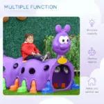 Qaba Kids Caterpillar Climbing Tunnel Purple Indoor Outdoor Climb N Crawl Toy Play Structure for 3 6 Years Old Boys Girls Gift - Image 6