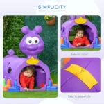 Qaba Kids Caterpillar Climbing Tunnel Purple Indoor Outdoor Climb N Crawl Toy Play Structure for 3 6 Years Old Boys Girls Gift - Image 7