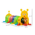 6 Section Kids Caterpillar Crawl Tunnel Playset for Ages 3 to 6 - Image 3