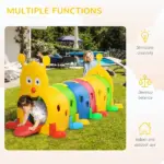 6 Section Kids Caterpillar Crawl Tunnel Playset for Ages 3 to 6 - Image 4