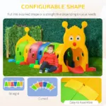 6 Section Kids Caterpillar Crawl Tunnel Playset for Ages 3 to 6 - Image 6