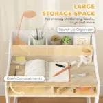 Kids Desk and Chair Set with Storage and Shelves, for Bedroom and Study Room, Gift for 3-8 Years Old, Natural Wood - Image 5