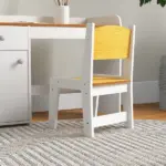 Kids Desk and Chair Set with Storage, White Study Desk for School, Student Writing Desk - Image 8