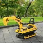 Kids Excavator Toy with Rotatable Digging and Storage Bucket, Kids Ride-on Construction Car for 3-8 Years Old, Yellow and Black - Image 10