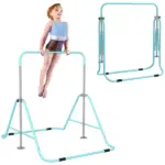 Kids Folding Gymnastics Bar, Adjustable Height, Vibrant Green - Image 11