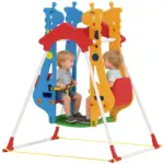Kids Indoor Swing with Double Seats, Toddler Swing Set with Safety Belts for Aged 3-5, Play Room, Living Room - Image 11