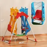 Kids Indoor Swing with Double Seats, Toddler Swing Set with Safety Belts for Aged 3-5, Play Room, Living Room - Image 3