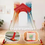 Kids Indoor Swing with Double Seats, Toddler Swing Set with Safety Belts for Aged 3-5, Play Room, Living Room - Image 5