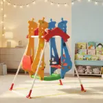 Kids Indoor Swing with Double Seats, Toddler Swing Set with Safety Belts for Aged 3-5, Play Room, Living Room - Image 10