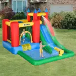 Outsunny 5-in-1 Kids Inflatable Water Slide Bounce House with Pool and 450W Air Blower - Image 2