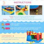 Outsunny 5-in-1 Kids Inflatable Water Slide Bounce House with Pool and 450W Air Blower - Image 5