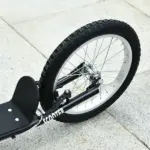 Kids Kick Scooter, Black, Adjustable Handlebar, Dual Rear Brakes, Inflatable Wheels - Image 8