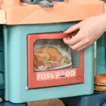 Kids Kitchen Food Stand with Play Food, Cashier Register, Accessories Ages 3-6 - Image 13