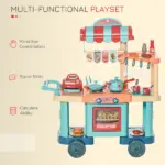 Kids Kitchen Food Stand with Play Food, Cashier Register, Accessories Ages 3-6 - Image 5