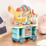 Kids Kitchen Food Stand with Play Food, Cashier Register, Accessories Ages 3-6 - Image 8