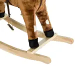 Kids Metal Plush Rocking Horse with Nursery Rhyme Music, Soothing and Entertaining Rocker for Boys and Girls, Dark Brown - Image 9