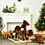 Kids Metal Plush Rocking Horse with Nursery Rhyme Music, Soothing and Entertaining Rocker for Boys and Girls, Dark Brown - Image 10