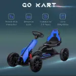 Aosom Kids Pedal Go Kart with Adjustable Seat Swing Axle Blue Outdoor Ride-on Toy - Image 7