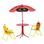 Kids Picnic Table and Chair Set, Folding Outdoor Furniture for Patio and Backyard with Height-Adjustable Umbrella, Durable - Image 11
