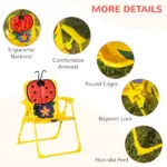 Kids Picnic Table and Chair Set, Folding Outdoor Furniture for Patio and Backyard with Height-Adjustable Umbrella, Durable - Image 6