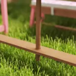 Kids Picnic Table Set with Foldable Umbrella, Removable Cushions and Boxes, Flamingo Theme, Pink - Image 9