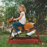 Kids Plush Rocking Horse Toy, Toddler Spring Rocker Rocking Horse With Realistic Sounds, for Children 3+ Years Old, Brown - Image 14