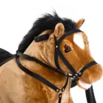 Kids Plush Rocking Horse Toy, Toddler Spring Rocker Rocking Horse With Realistic Sounds, for Children 3+ Years Old, Brown - Image 9