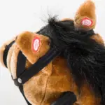 Kids Plush Rocking Horse Toy, Toddler Spring Rocker Rocking Horse With Realistic Sounds, for Children 3+ Years Old, Brown - Image 10
