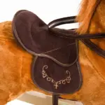 Kids Plush Rocking Horse, Wooden, Realistic Sounds, Moving Tail, Brown, Interactive Fun for Toddlers - Image 13