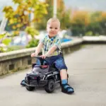 Kids Police Ride-On Push Car with Megaphone and Hidden Storage Black Ages 18-60 Months - Image 2