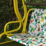Kids Porch Swing, 2-Seater Patio Swing Bench with Safety Belts, Adjustable Canopy for Backyard, Garden, Green - Image 9