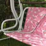 Kids Porch Swing, 2-Seater Patio Swing Bench with Safety Belts, Adjustable Canopy for Backyard, Garden, Pink - Image 7