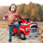 Qaba Kids Power Wheels Car, 12V Battery Powered Toddler Car with Siren, Flashing Lights Fire Extinguisher and Horn Music for Ages 3-5 - Image 10