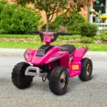 Aosom Kids Ride-On ATV 6V Four Wheeler Battery Operated Car with Forward Reverse Switch for Toddlers Pink - Image 10