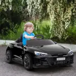 Kids Ride-On Car, Black, 12V Electric, 3.1 MPH, Suspension, for Ages 3-5, Horn Honking - Image 2