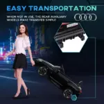 Kids Ride-On Car, Black, 12V Electric, 3.1 MPH, Suspension, for Ages 3-5, Horn Honking - Image 7